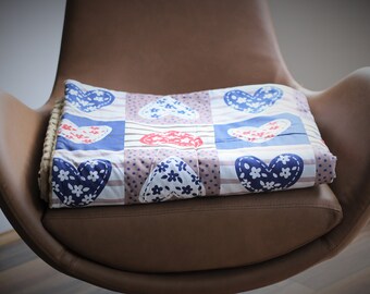 Hearts Weighted Therapy Blanket- all sizes and weight available