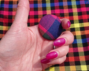 Tartan Wool Brooch Pin Customise D I Y