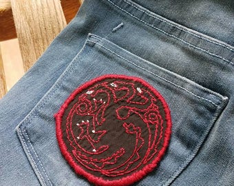 Hand Embroidered House Targaryen Patch