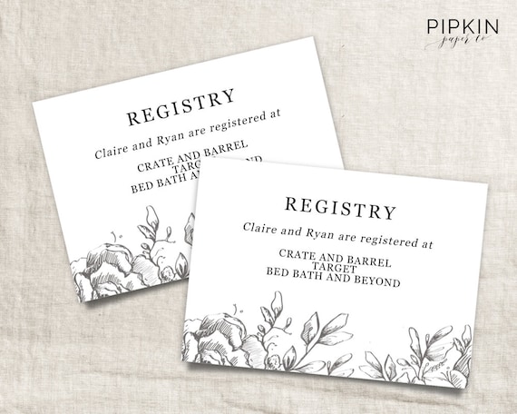 Wedding Invitation Registry Wording 4