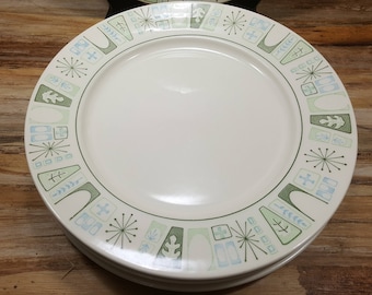 Set of 6 Taylorstone Cathay Dinner Plates, 1950s-1960s Mid Century plates