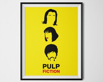 Pulp Fiction Poster Art Quentin Tarantino Pop Culture Film Decor Printable Print Pulp Fiction Poster Art Quentin Tarantino Pop Culture Film Decor Printable Print