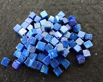 Vintage Lapis Lazuli 4mm Squares