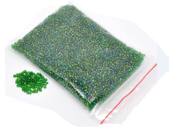 80 gr green seed beads
