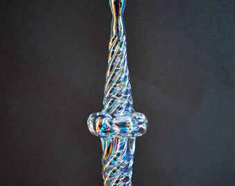Iridescent Ornament, Dichroic Ornament, Icicle Ornament, Iridescent Suncatcher, Hand Blown Ornament, Glass Ornament