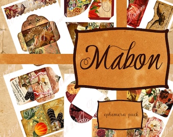 Junk Journal Printable ephemera: MABON