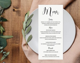 christmas menu card template