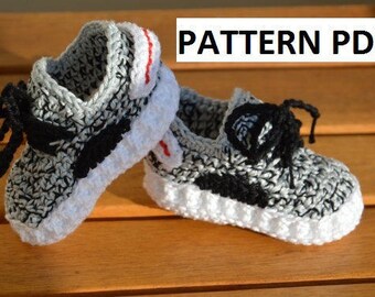 CROCHET PATTERN -yeezy 350 Crochet Baby Booties pattern