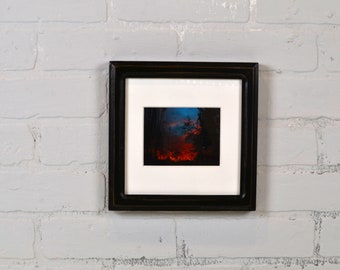 7x7" Square Picture Frame in Double Cove Style with Vintage Black Finish - IN STOCK - Same Day Shipping - 7x7 Photo Frame Rustic Black