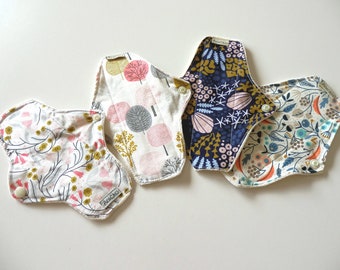 Set of 4 Bamboo & Organic Cotton Cloth Panty Liner-Floral set