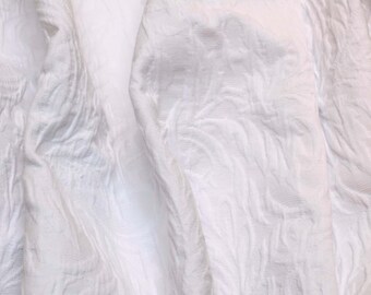 White Matelasse Fabric Cranbrook