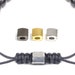 Stainless Steel Bead For Adjustable Sliding Square Knot Closure, Nylon Rope Bracelet Lock, 8.1x7.7mm, Pkg of 1 PCS, B0VK.P01