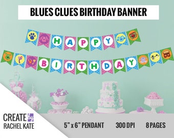 Blues Clues Birthday Pendant Pennant Banner