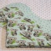 Hemstitched Flannel Baby Blanket and 2 Burp Cloths Kit Cute Koala Bear with Coordinating Fabric on Reverse Side