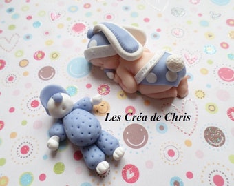 polymer clay baby mixed "rabbit" theme.