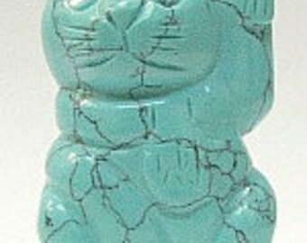 Lucky Cat in Turquoise Coloring
