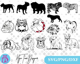 Bulldog svg,png,dxf/Bulldog clipart for Design,Print,Silhouette,Cricut and any more