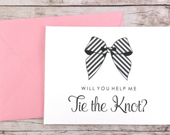 I Can't Tie The Knot Without You Card Printable Bridal