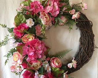 Spring Wreaths - Spring Wreaths for Front Door - Summer Wreaths - Spring Door Wreaths - Summer Door Wreath - Spring Door Decor - Door Wreath