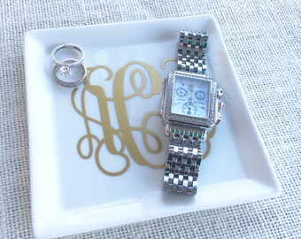 Monogram Jewelry Tray, Personalized Jewelry Tray, Monogram Catch All Tray, Monogram Trinket Tray, Monogram Jewelry Holder