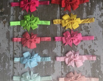 Little Girl Bow Headband - Holiday Bow Headband - Bow Headband