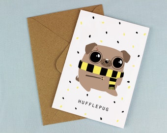 Pug Birthday Card Cute Pug Card Happy Birthday Pug Card Dog