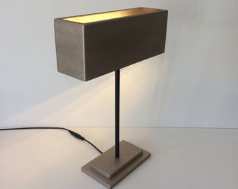 modern table lamp, modern desk lamp, bedroom lamp, bedside lamp, contemporary lamp, stylish lamp, bronze lamp, office lamp, gift for man