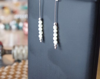 Mother of Pearl Sterling Silver French Hook Dangle Earrings