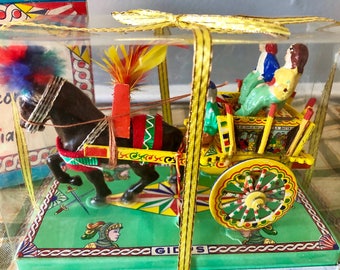 Fabulous Vintage Folk Art Model, Gidi's Carrentino Sciliano Italy, Sicily Souvenir.