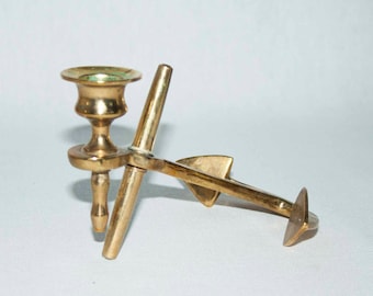 Vintage brass candlestick Swedish vintage