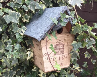 Handmade Wine Crate Style Bird House