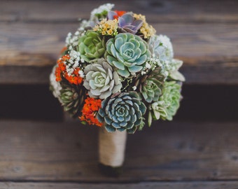 Succulent wedding bouquets, Succulent bridal bouquet, Bridal bouquet