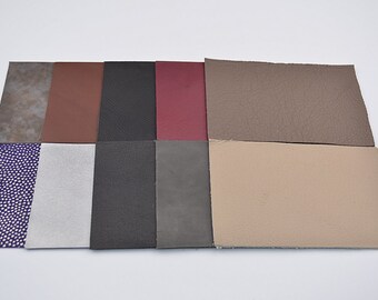 10 cowhide and lamb leather coupons (7392503)
