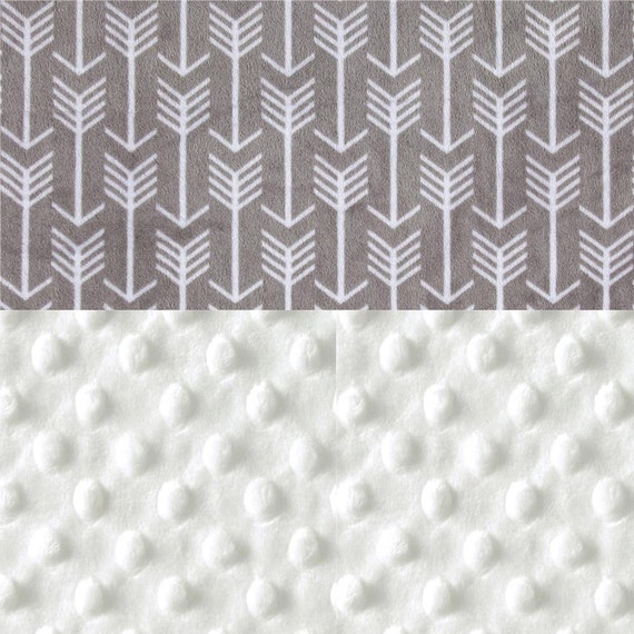 Gray Arrow Baby Blanket, Personalized Baby Blanket Boy, Minky Baby Blanket, Nursery Decor, Name Baby Blanket, Baby shower gift, baby gift