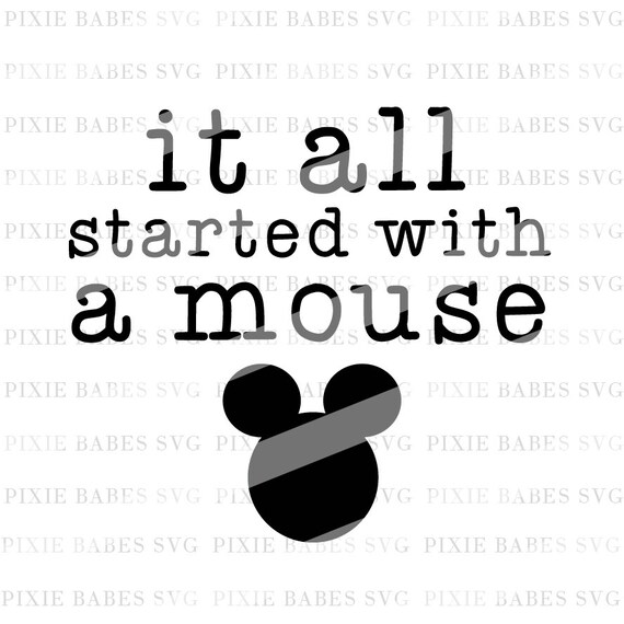 Download It All Started With A Mouse SVG Disney svg Disney Heartbeat