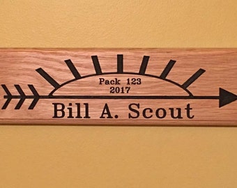 Cub Scout Arrow of Light plaque Custom made for your Scout This is the smaller size plaque