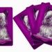 LONG HAIRED PUP (4) Single Swap Playing Cards Paper Ephemera Scrapbook
