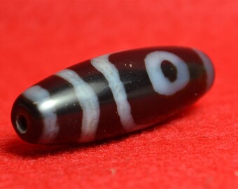 Rustic one eye dzi bead DZB1696