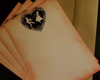 Lovers dancing note card set of 4