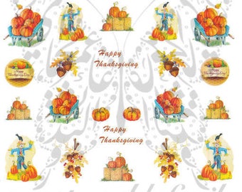 Thanksgiving Nails Turkey Nail Water Decals