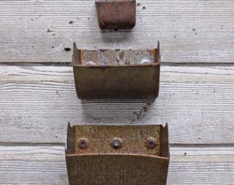 Vintage Industrial Grain Scoop Wall Planter