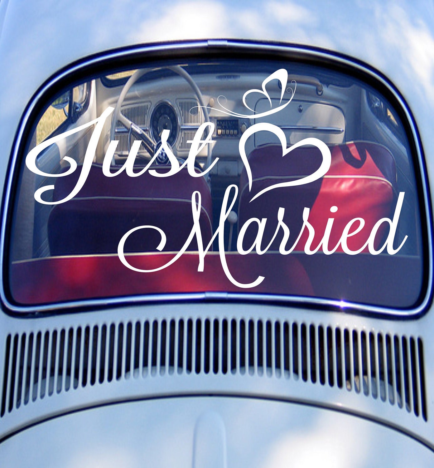 just married car sign just married car decal wedding decor