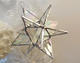 12 Point Moravian Star. Iridescent Star.