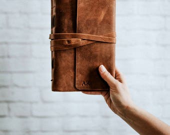 Personalized Leather Journal Notebook Personalized Journal Personalized sketchbook