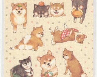 Dog Stickers - Shiba Inu Stickers - Washi Stickers - Japanese Stickers - Reference A5668A5961-62