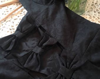 Vintage Laura Ashley Evening Bow Detail Dress ~ Size 12