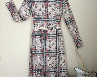 Two-piece Printed Skirt and Blouse Set