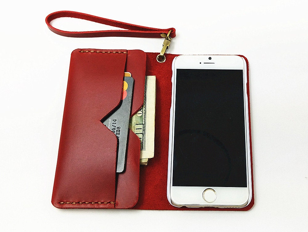 Wristlet iPhone 7 Plus Case Leather iPhone 7 Wallet Case