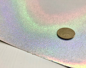 Silver Glitter Holographic 12 inch x 10 feet, Craft & hobby Cutting Vinyl Film,