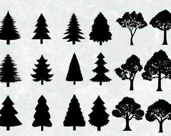 Download Svg Pine Tree clipart: SILHOUETTES PINE TREE